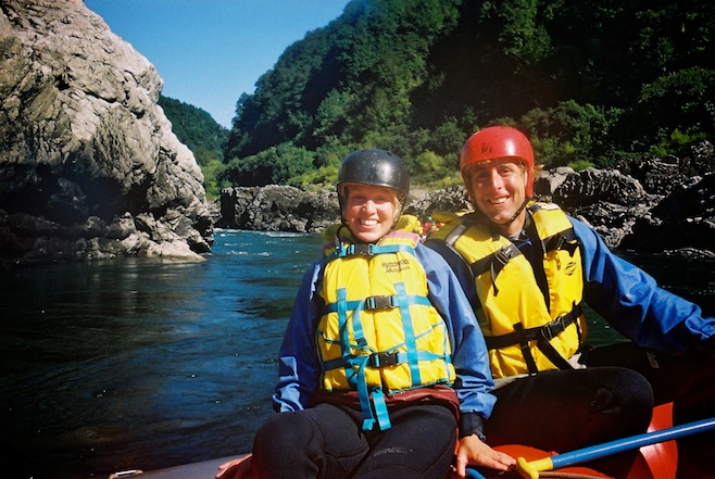 Ali and Pat Rafting